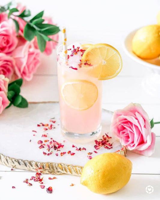 Rose Syrup Lime Cocktail