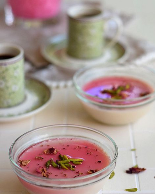 Rose Syrup Panna Cotta