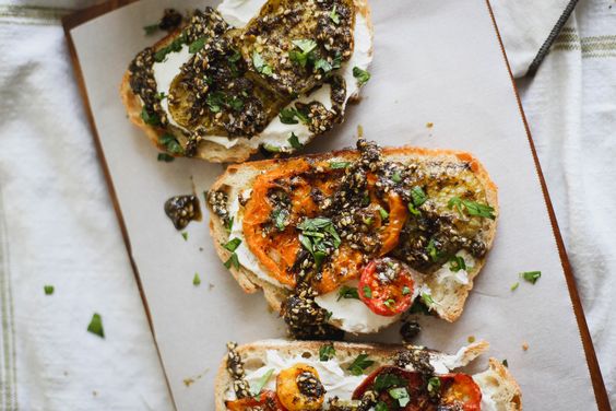 Za'atar Roasted Butternut Squash and Labneh Crostini