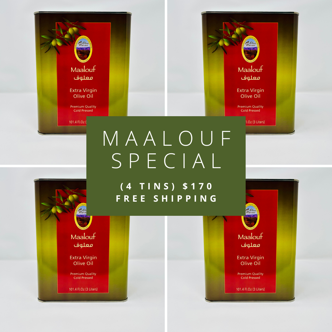 Maalouf – Buy a case of 4 x 3 Liter tins for $170 with Free Shipping